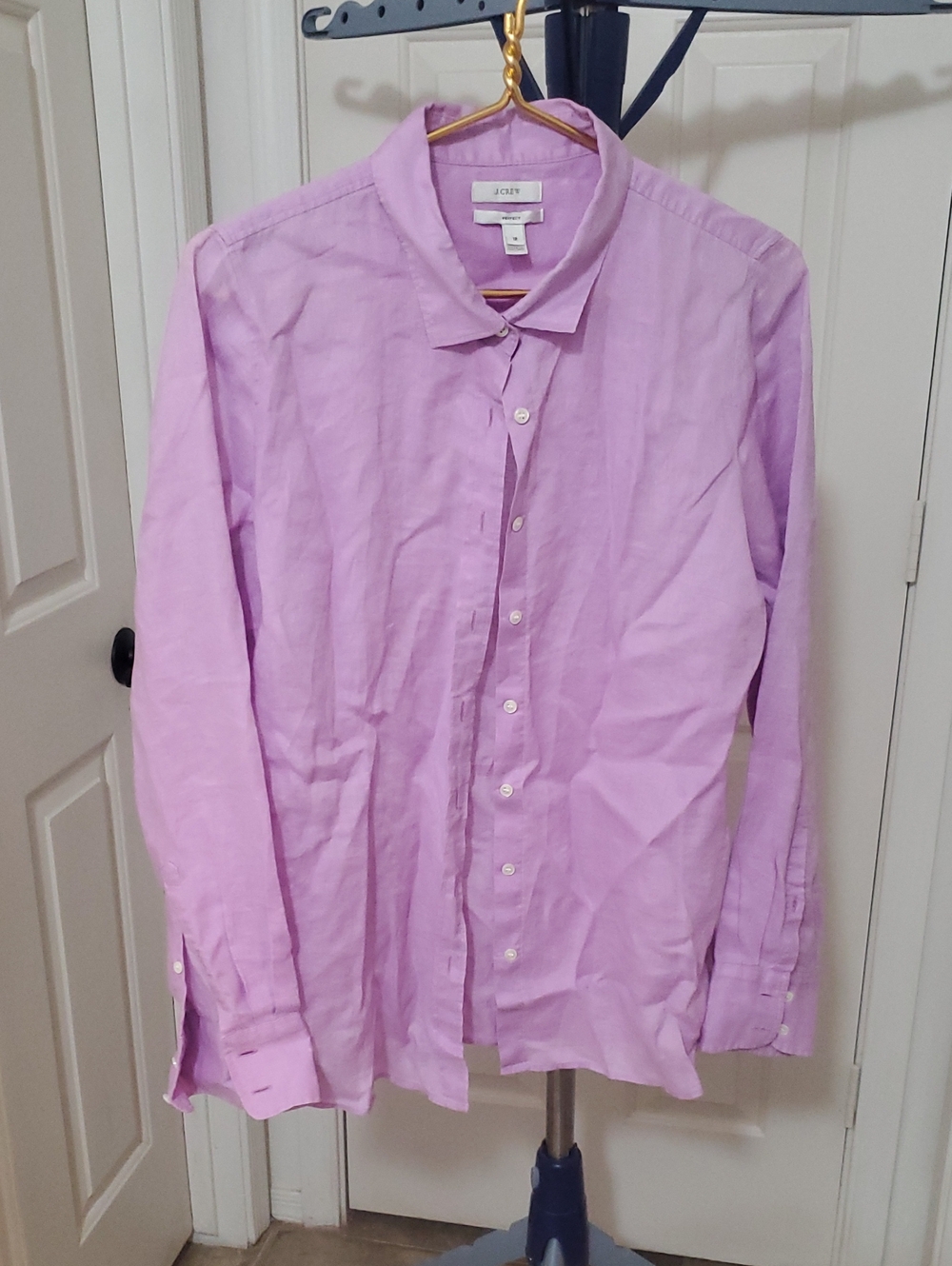 J. Crew Lavender Long-Sleeve Button-Up Shirt